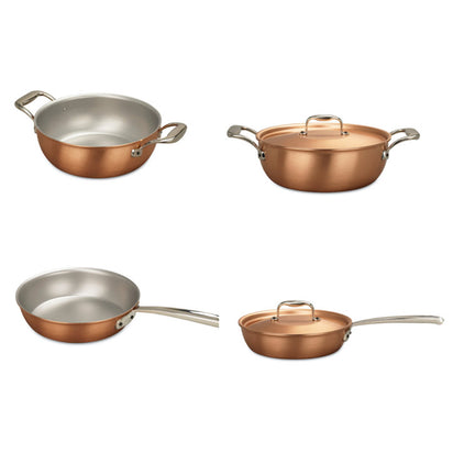 Crane 2 Piece Copper Pan Set - Frying and Stew Pan