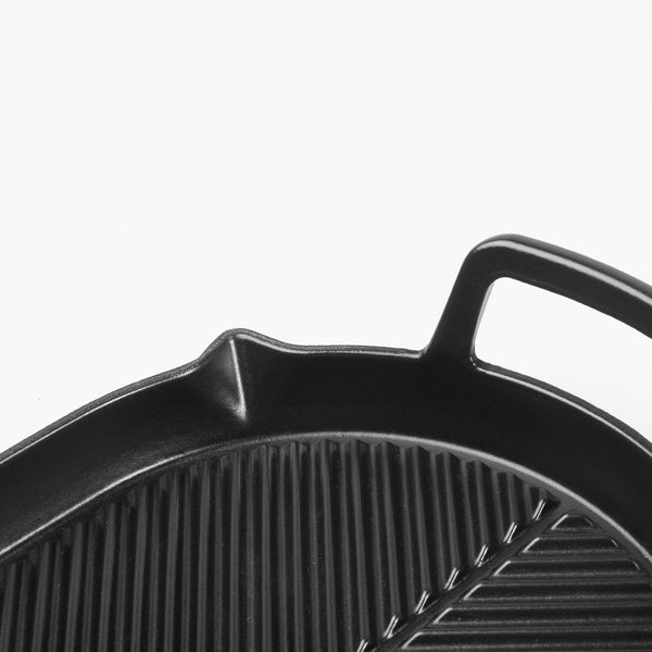 C6 Cast Iron Herringbone two hob griddlepan
